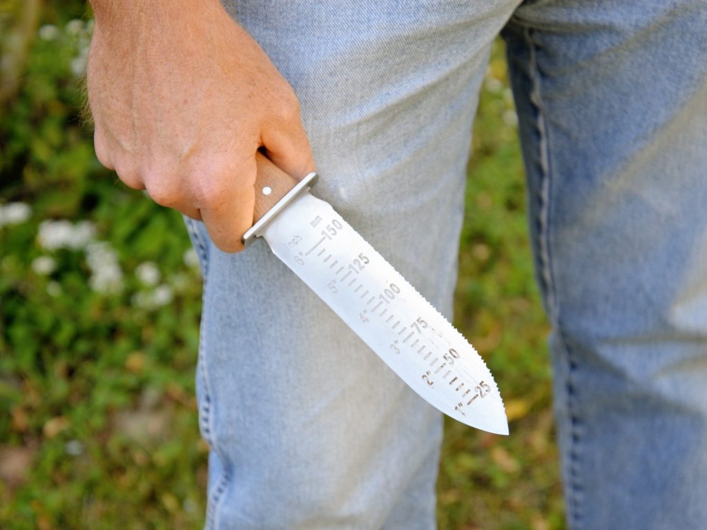 Truly Garden best hori hori knife kit with leather sheath