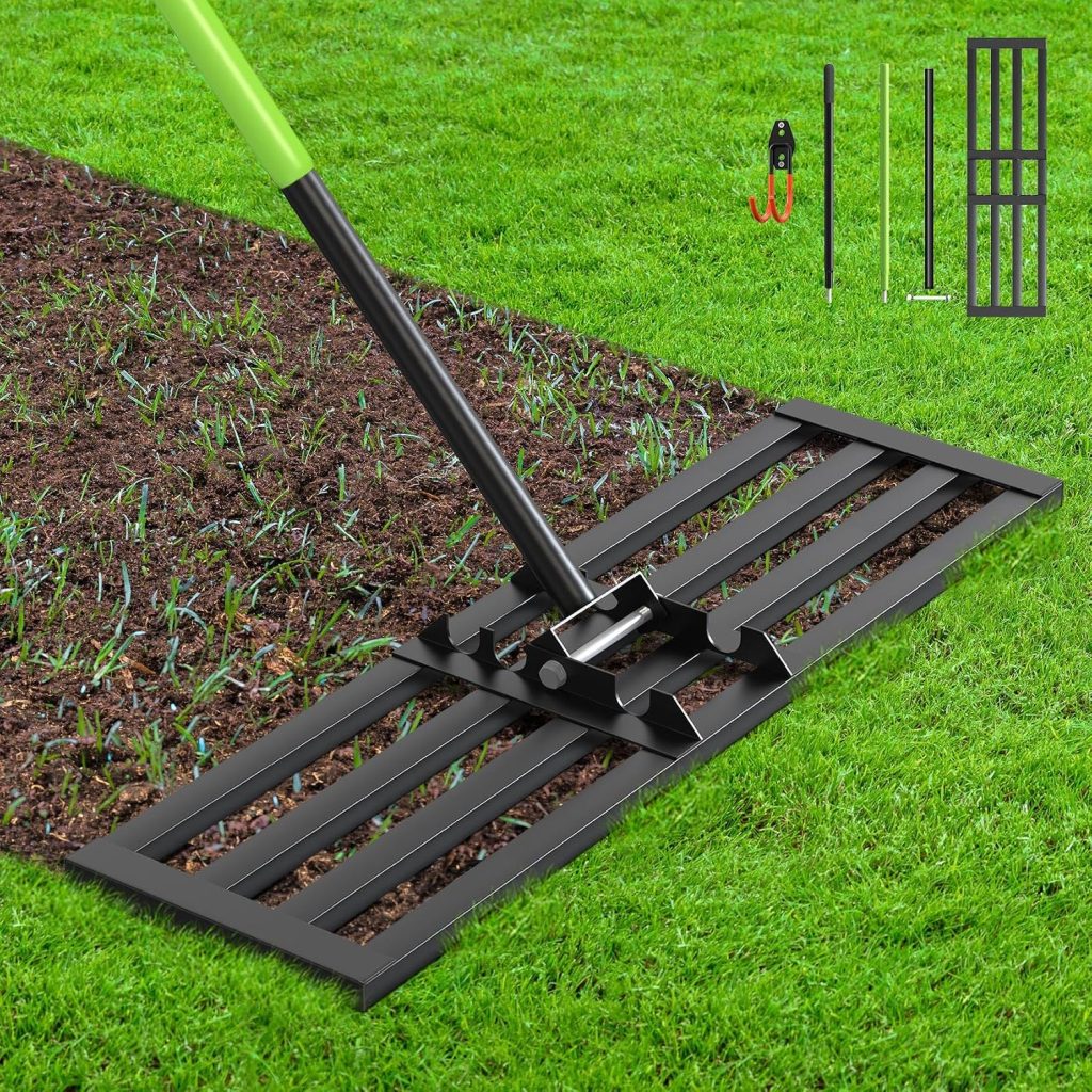 JouZYA Roller Leveler 30 inch lawn leveling rake