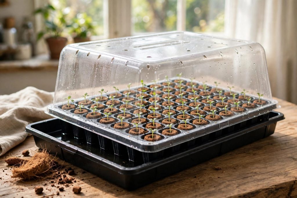 best seed starting trays Burpee 72-cell self-watering kit
