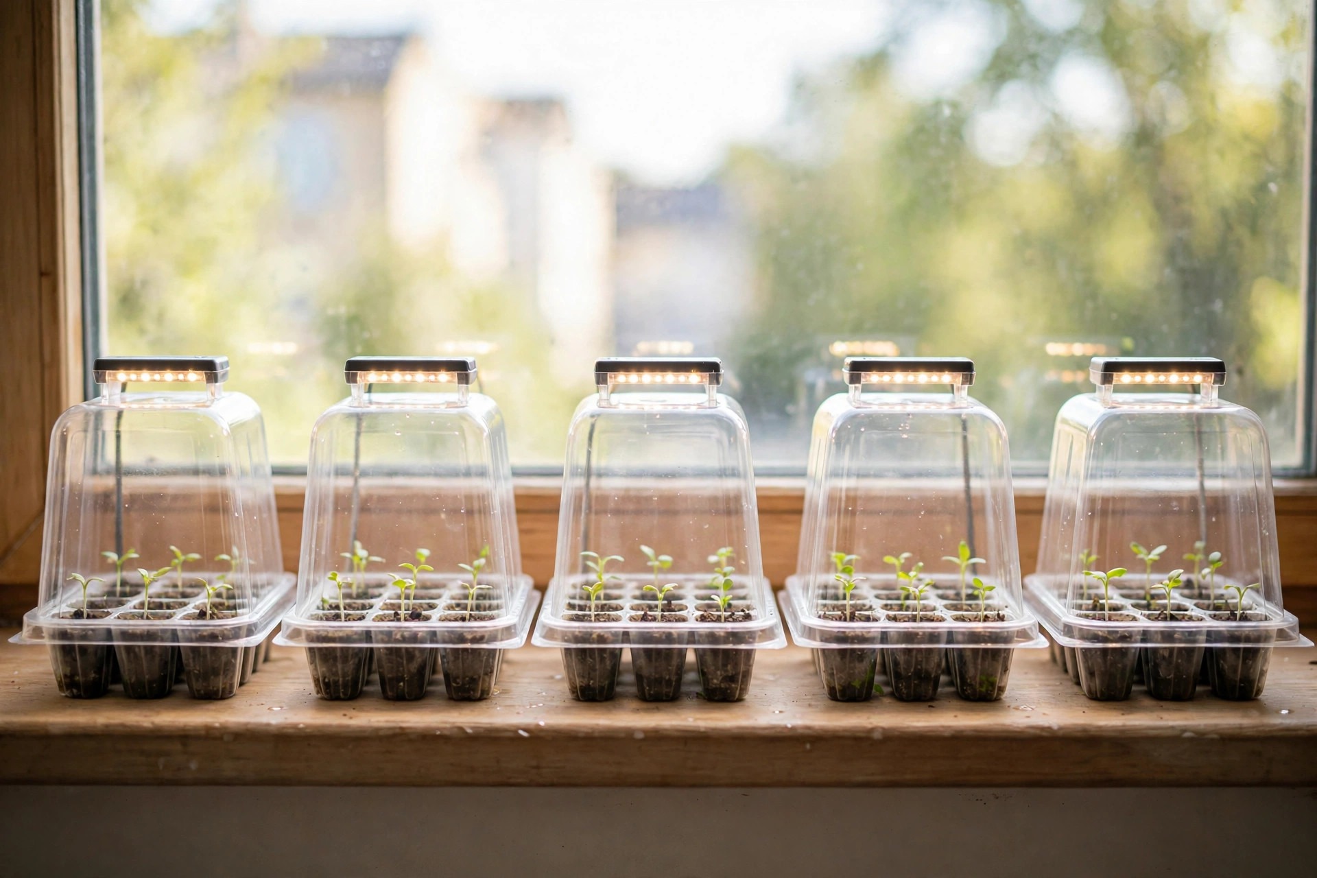best seed starting trays Bonviee 5-pack with grow lights