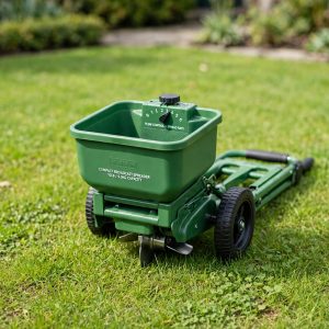 Scotts Turf Builder EdgeGuard Mini compact broadcast spreader for small lawns