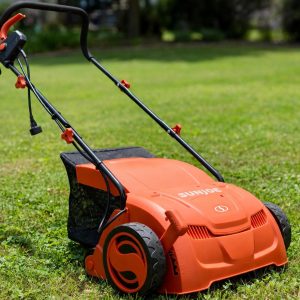 Sun Joe AJ801E 12 amp electric dethatcher and scarifier with 8 gallon collection bag