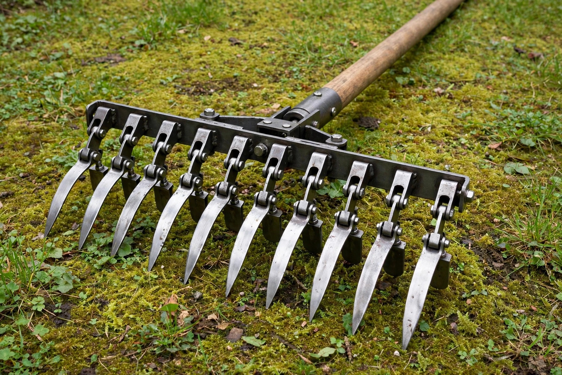 WOLF-Garten UG-M3 scarifying rake head with pendulum blades for moss and thatch