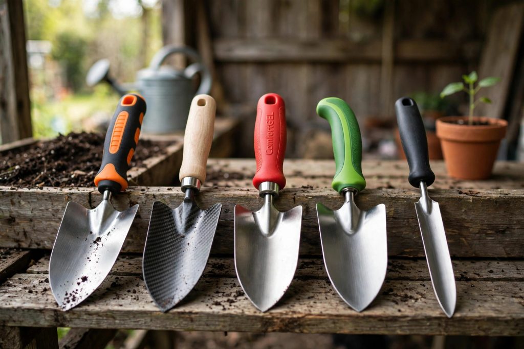 Best garden trowel lineup for 2026 on a potting bench