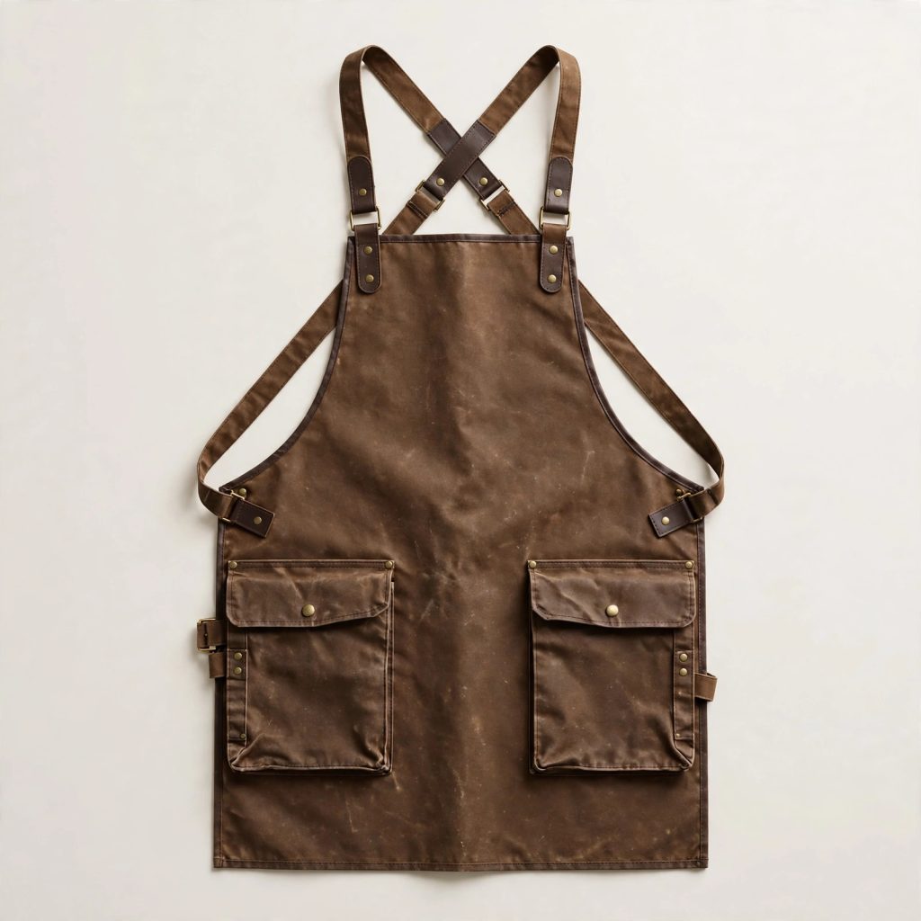 best garden apron Texas Canvas Wares waxed canvas apron with flap pockets
