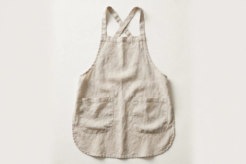 best garden apron Celtic Farm French style cotton linen crossback apron