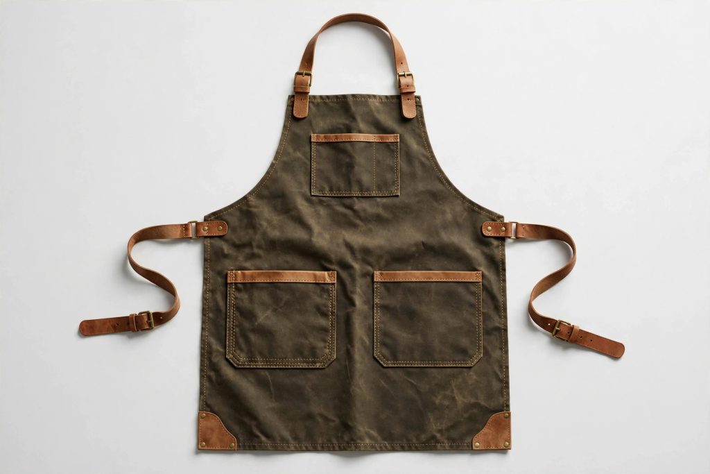 best garden apron Celtic Farm waxed canvas gardening apron with leather accents