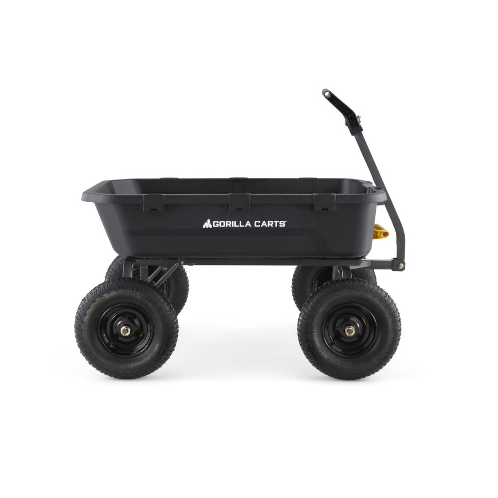 Gorilla Carts 12 Cu Ft Poly Dump Cart (GCG-12) best garden cart for heavy loads