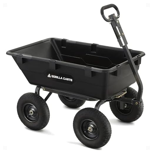 Gorilla Carts GOR6PS-COM Poly Dump Cart best garden cart for heavy loads