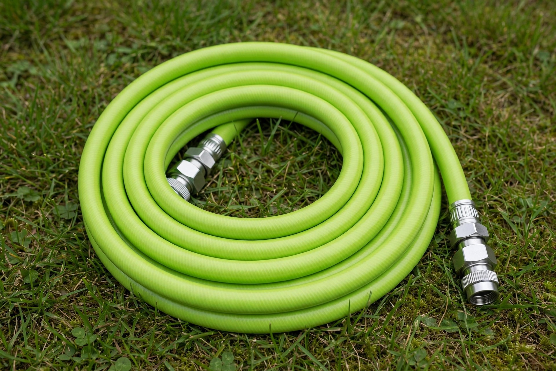 Flexzilla Garden Hose with SwivelGrip in ZillaGreen hybrid polymer, a kink free garden hose for home lawns