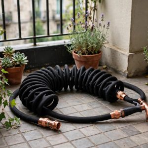 pocket hose copper bullet expanding hose with copper fittings and nozzle