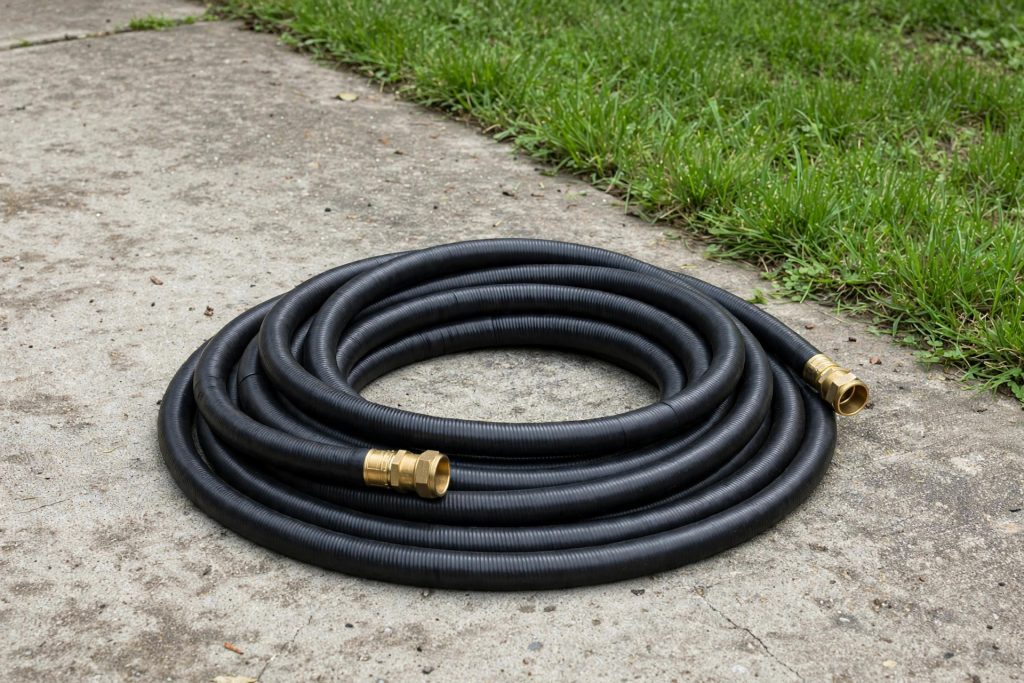 Continental Premium Garden black EPDM rubber hose, a commercial grade heavy duty garden hose