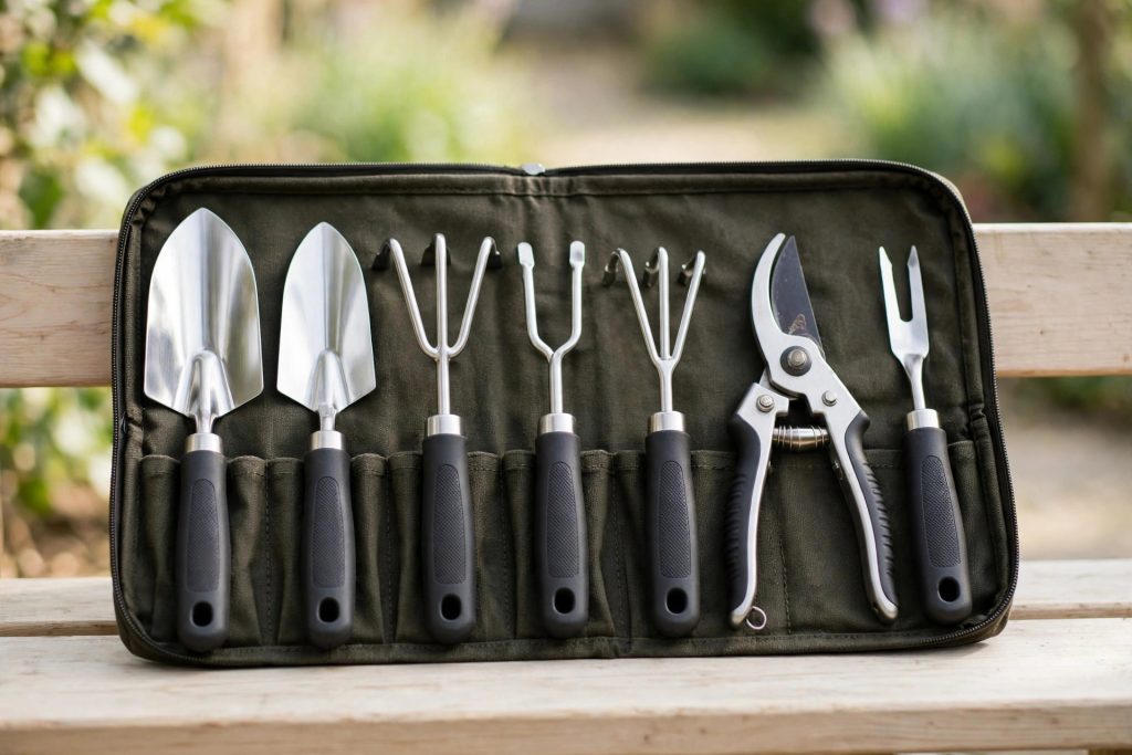 CHRYZTAL 7-piece budget stainless steel garden tool set