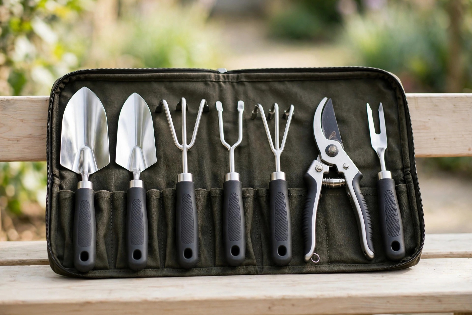 CHRYZTAL 7-piece budget stainless steel garden tool set