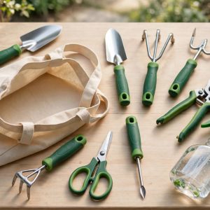 Grenebo 9-piece best garden tool set with tote bag