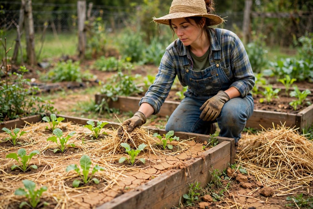 how to improve clay soil mulch garden bed