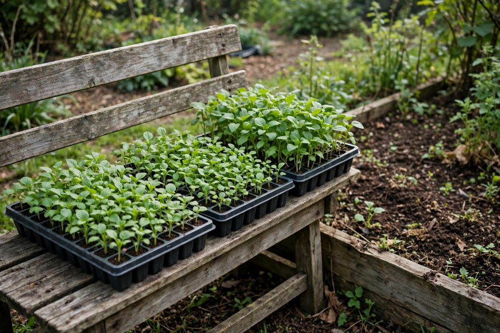 hardening off seedlings outdoors