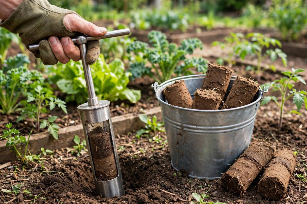 how to test garden soil with a soil probe