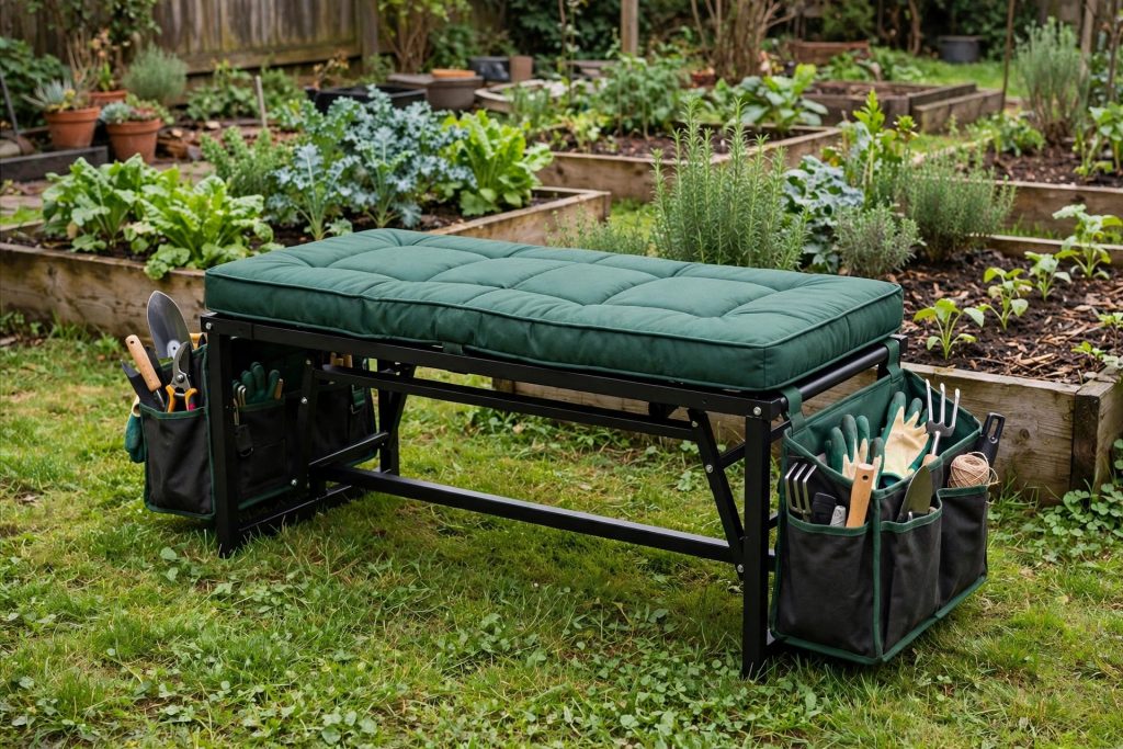 VEVOR best garden kneeler with wide pad and tool bags
