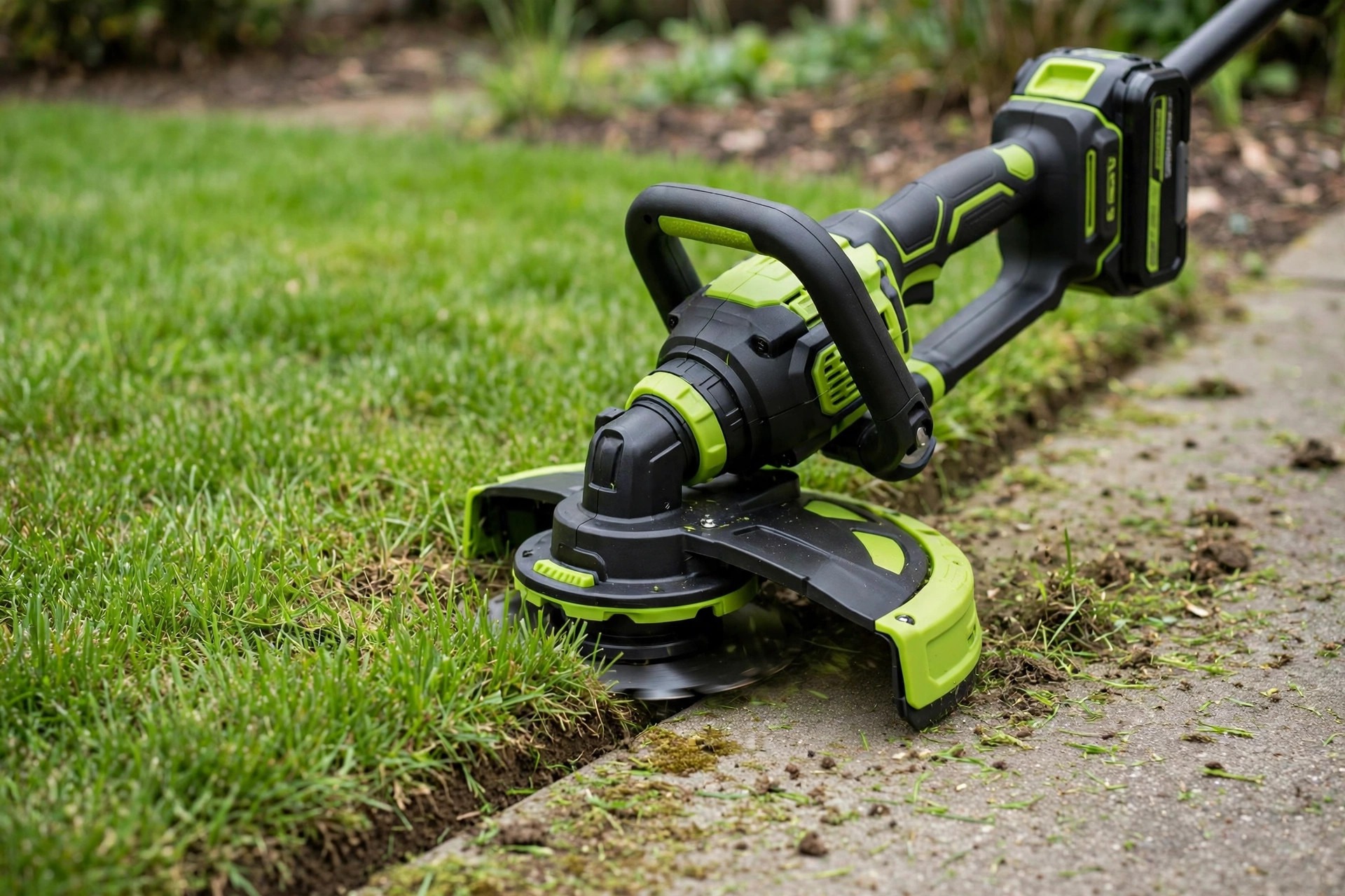 EGO Power+ EA0800 8 inch edger attachment on a 56V multi-head power head