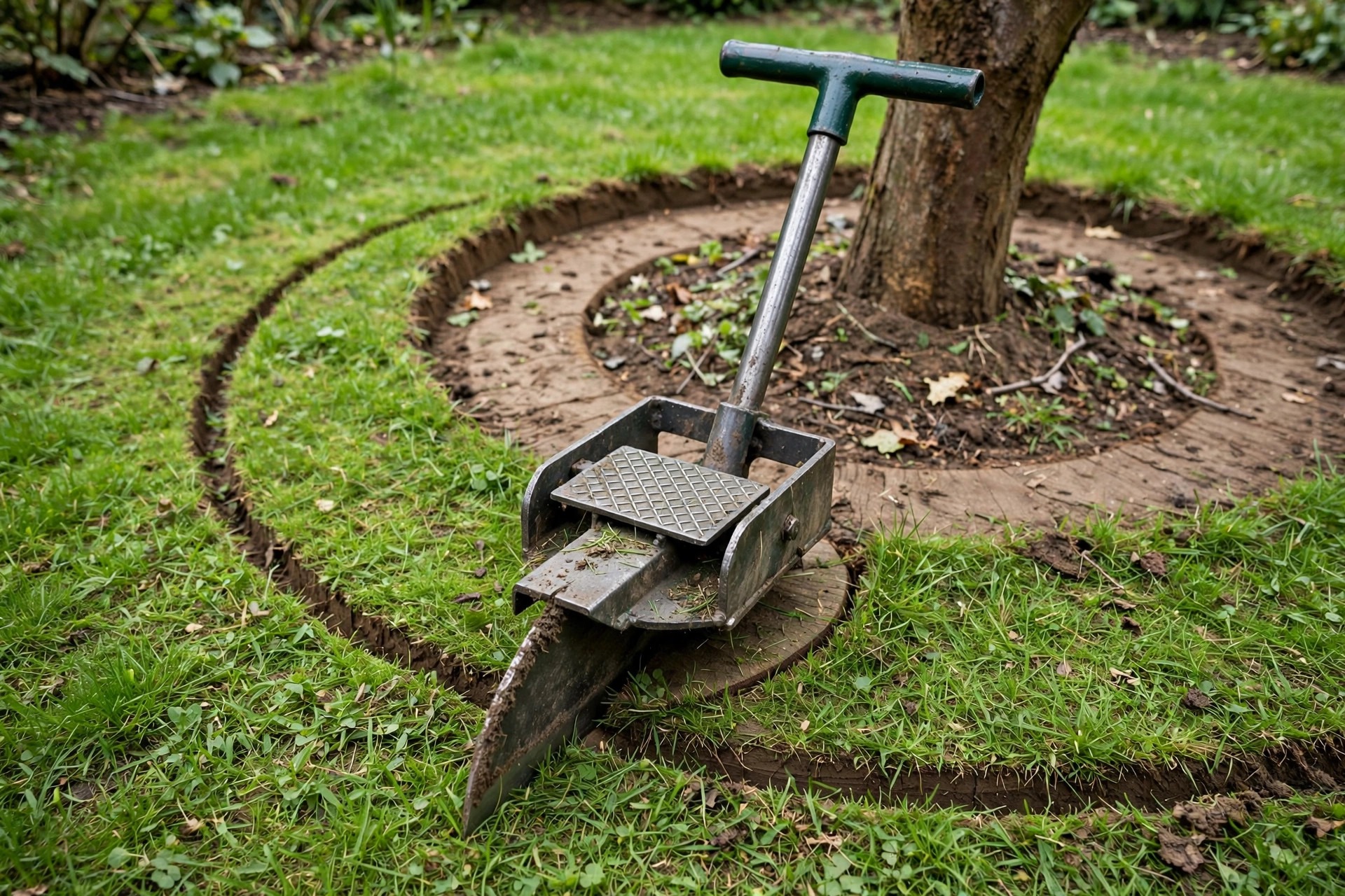 Yard Butler EDGE-180 step edger with center step design