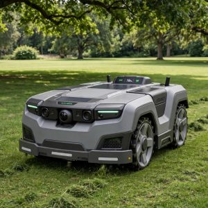 Husqvarna Automower 450XH robot mower on a large open lawn